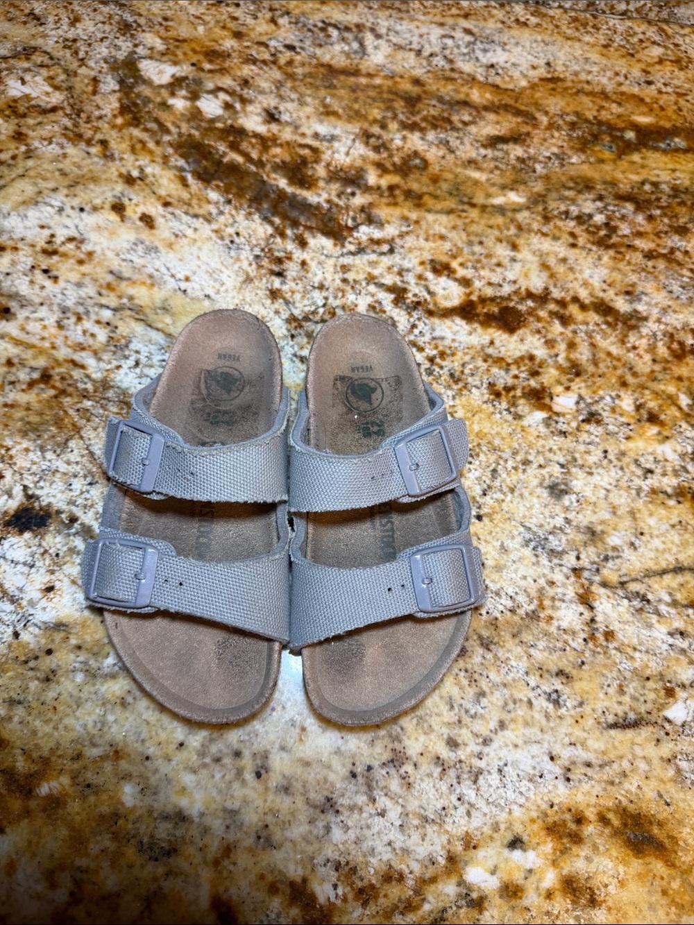 Birkenstock Kids Two-Strap Casual Sandals in Light Gray